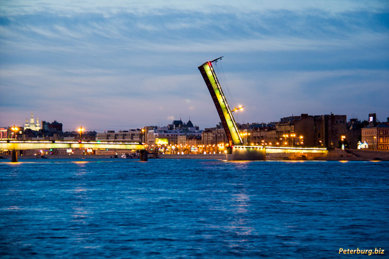 Фотографии ночного Санкт-Петербурга - мосты ночью