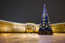 Фотографии площадей в Санкт-Петербурге - Дворцовая площадь зимой