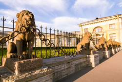 Львы в усадьбе Безбородько в Санкт-Петербурге