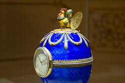 Музей Фаберже в Санкт-Петербурге - Синяя гостиная, яйца