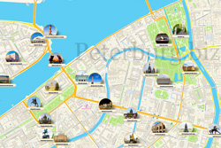 Достопримечательности Санкт-Петербурга на карте